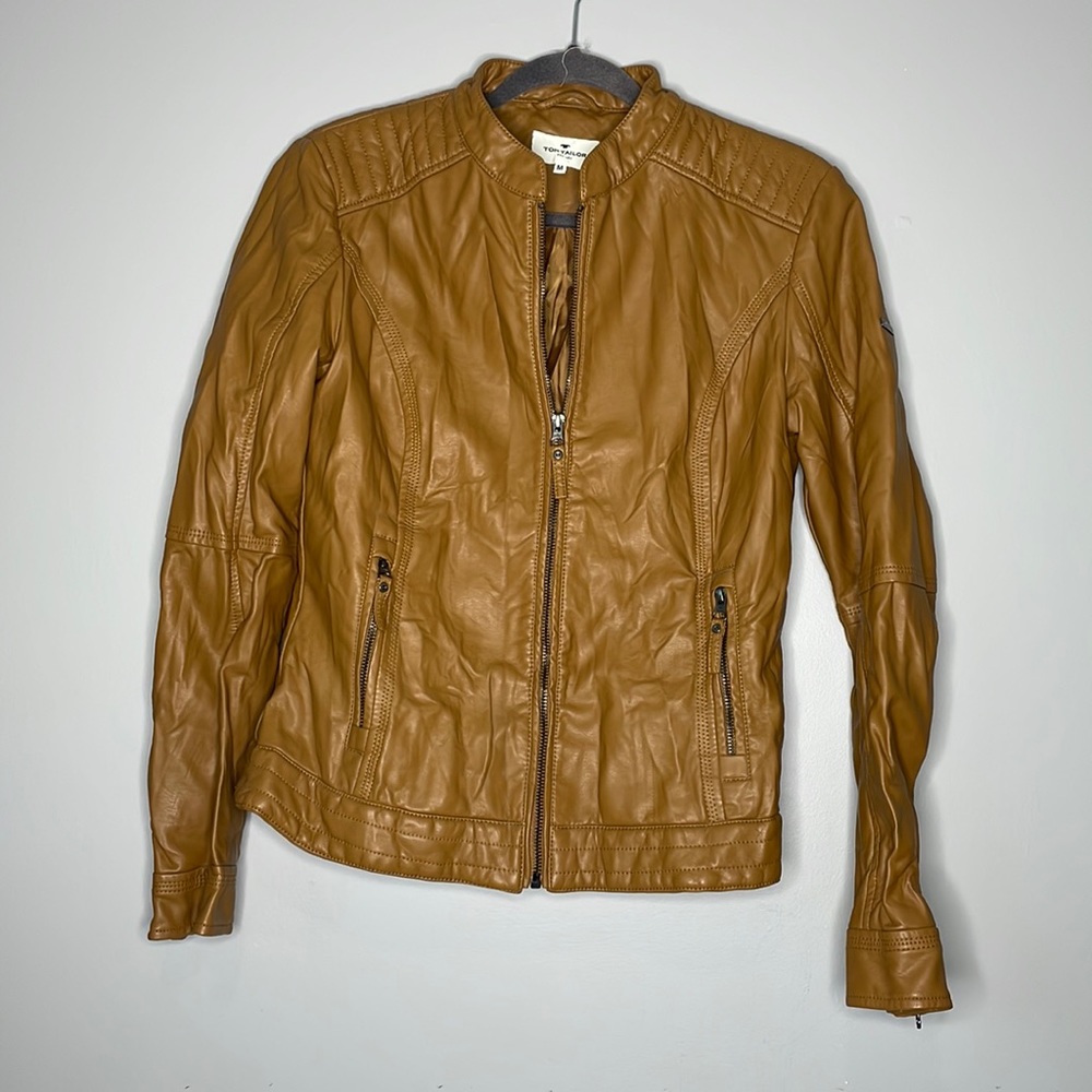Tom Tailor Faux Brown Leather Jacket